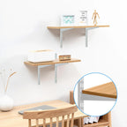 10 Pack 15‑Inch Adjustable Wire Shelf Brackets – Heavy‑Duty Double‑Track Closet & Wall Shelving System Supports（White）