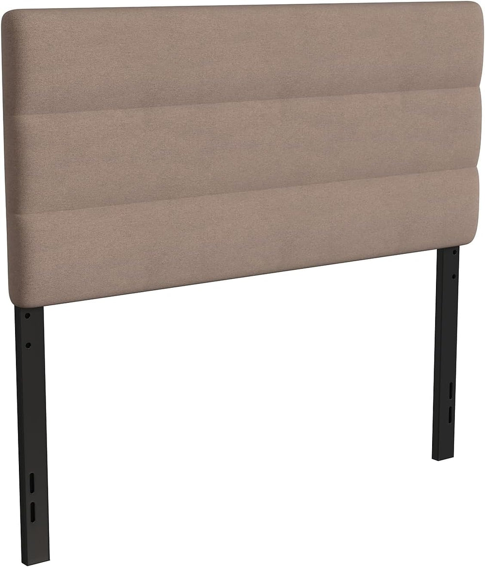 Flash Furniture Paxton Upholstered Headboard - Channel Stitched Taupe Fabric ...