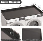 Washer Dryer Countertop, Foldable Laundry Countertop with Edge Rails - 27.5" x 54" Melamine Finish for Laundry Room Organization (Black)