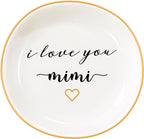 PUDDING CABIN Mimi Gifts: I Love You Ring Dish for Mimi Birthday, Mothers Day, Christmas & Wedding