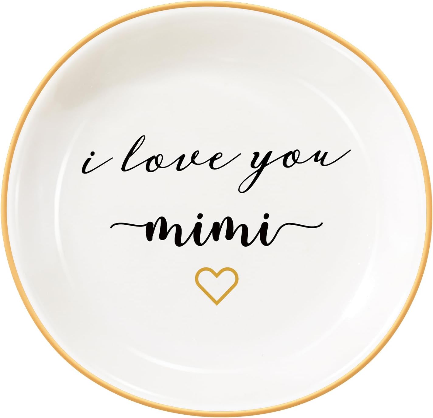 PUDDING CABIN Mimi Gifts: I Love You Ring Dish for Mimi Birthday, Mothers Day, Christmas & Wedding
