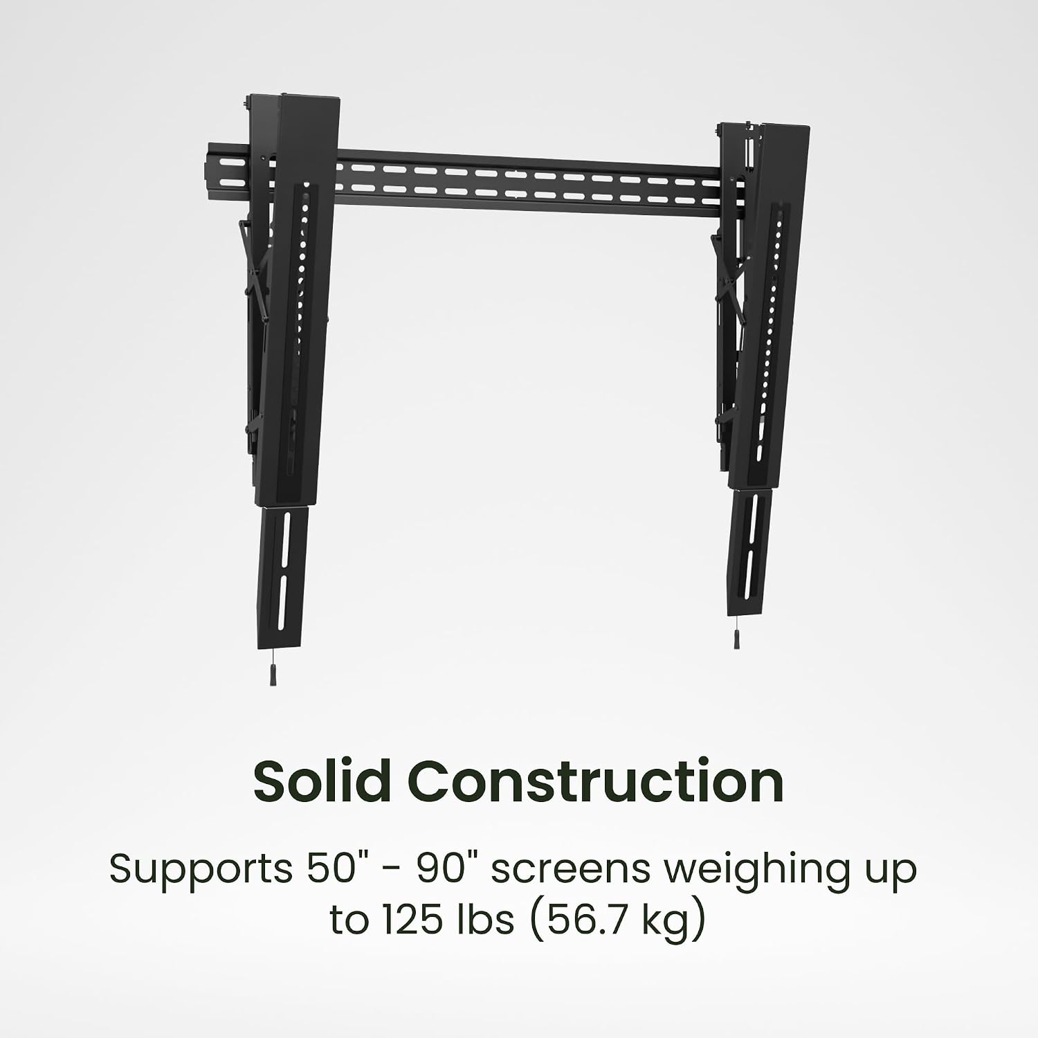 Kanto PT405 Pro Series Ultra Low-Profile Tilting TV Mount for 50” - 90” TVs | Razor-Thin 0.7” Profile | 125 lbs Capacity | Kickstand for Cable Access | Black