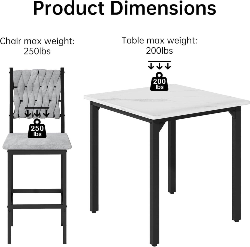 AWQM 5-Piece Dining Table Set, Dining Table Set for 4, Counter Height Table &...