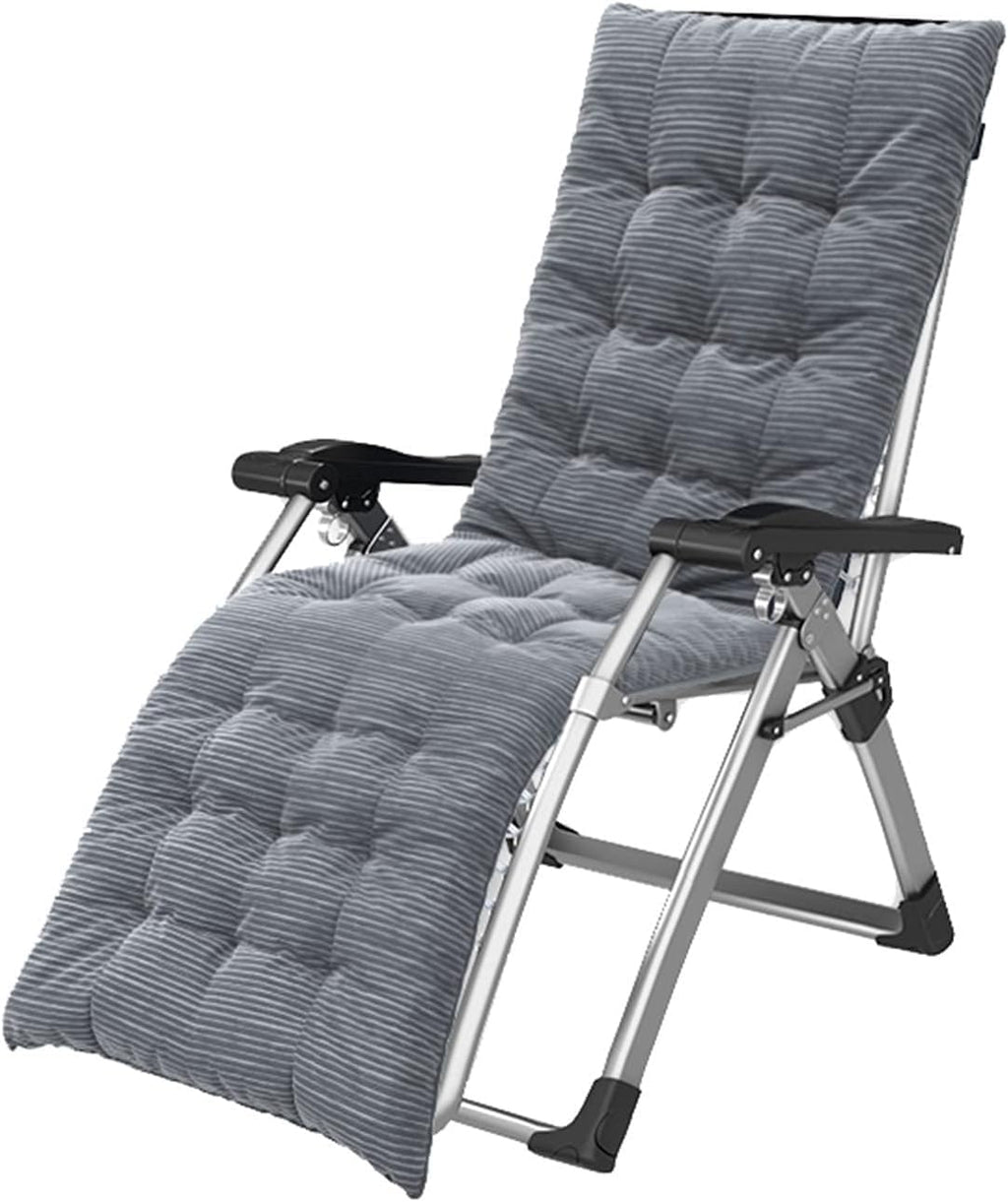 Padded Gravity Lounge Chair Wider Armrest Adjustable Recliner with Cup Holder, Support 180KG Progress(Grey)