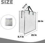 9 Pack Clear Storage Bags with Zipper and Handles, Blanket Bags For Closet Storage, Moving and Packing Supplies for College, Underbed Storage Organizer for Clothes Pillow Bedding Christmas Wreath