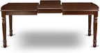 East West Furniture DOML5-MAH-W 5 Piece Dinette Set for 4 Includes a Rectangle Dining Room Table with Butterfly Leaf and 4 Dining Chairs, 42x78 Inch, Mahogany