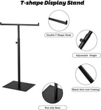 Purse Display Stand, Black 2PCS Jewelry Tower Stainless Steel Handbag Stand Jewelry Stands Tabletop for Necklaces Organizer Stand Adjustable Height Home Store Boutique