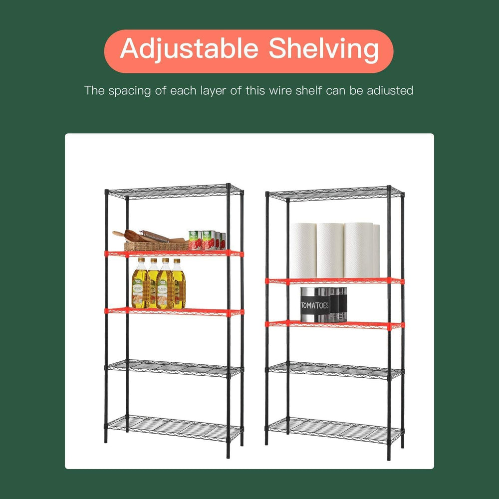 FDW 14" D×36" W×72" H Wire Shelving Unit Commercial Metal Shel...