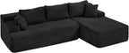 Hobestluk Modular Sectional Sofa Couches L-Shape Couch 3 Seat Modular Sofa Memory Foam Sectional Couches for Living Room, Cloud Couch with Oversized Chaise (Right Facing)