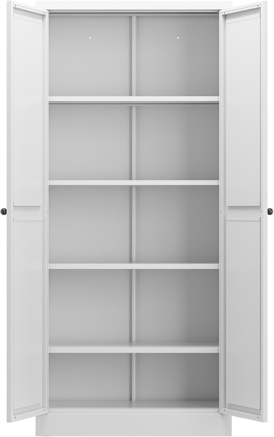 CIATRE 61" White Metal Kitchen Pantry Cabinet - Heavy Duty Freestanding ...