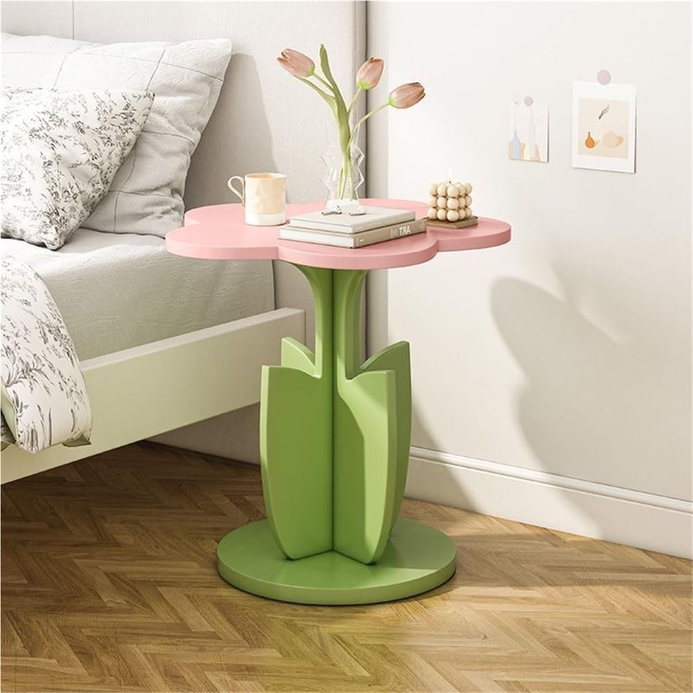 Flower Shape Side Table, Modern Bedside Table, Multifunctional Coffee Table, ...
