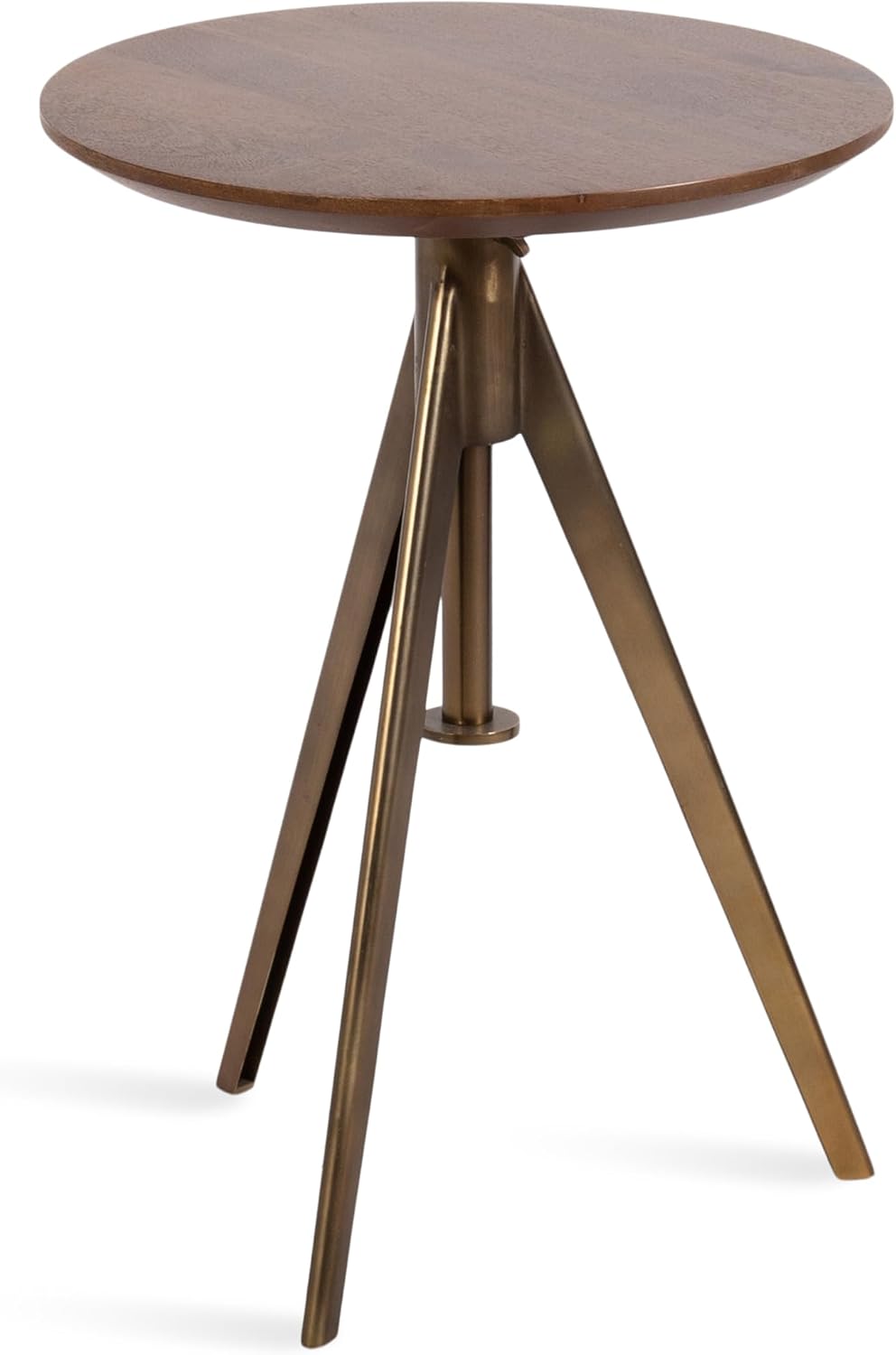 Kate and Laurel Keres Mid-Century Adjustable-Height Round Pedestal Side Table...