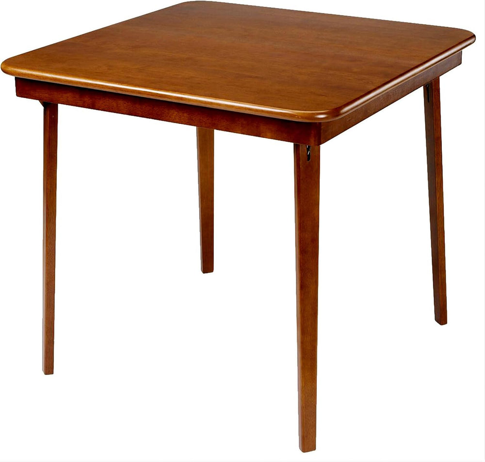Stakmore Classic Straight Edge Square Wood Folding Table, 32x32, Fruitwood | ...