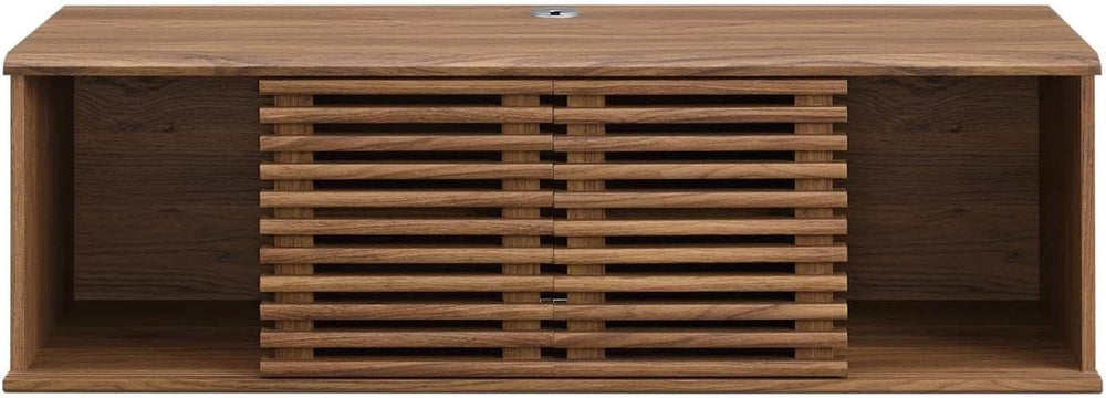 Modway Render 46" Mid-Century Modern Wall Mount Media Console TV Stand, ...