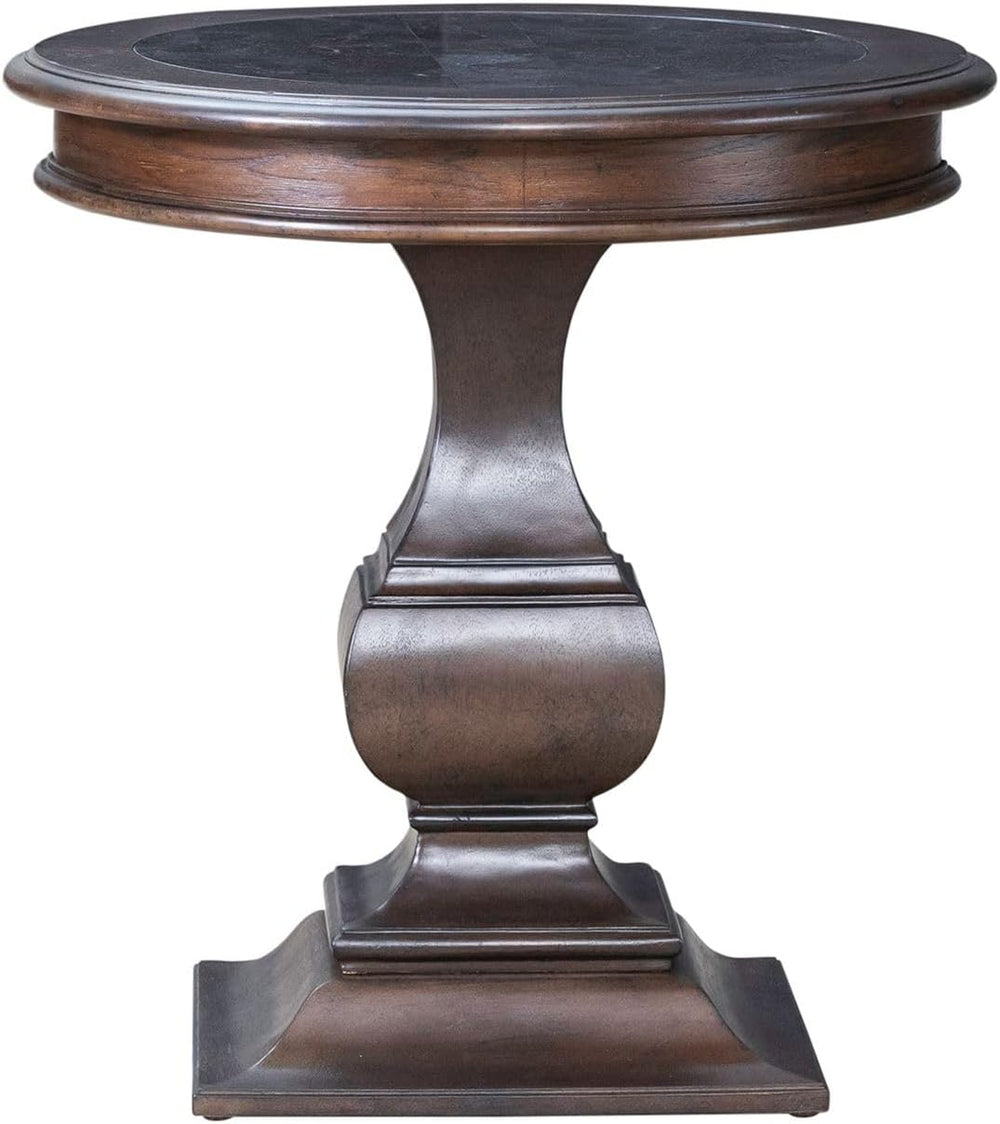 Liberty Furniture Provence Park Round End Table with Blue Stone Top for Livin...