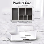 Toothbrush Holder with Anti-Slip, Bathroom Organizer Countertop Detachable for Easy Cleaning, Multifunctional Storage, Bathroom Caddy for Toothpaste, Shaver,Great for Home, Vanity Organizer, Office