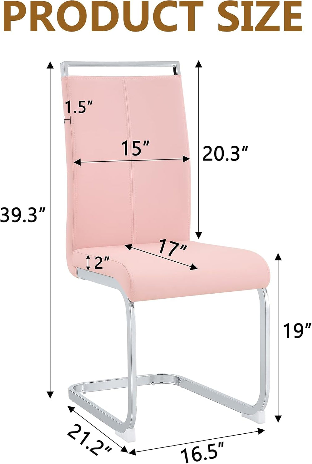 Baysitone Modern Dining Chairs Set of 2, Side Dining Room Chairs, High Back K...