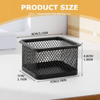 Paper Clip Holder for Desk, Paperclip Holders Mesh Paperclip Dispenser Organizer for Desk Binderclip Bobby Pin Holder Container for Home Office School(SIZE:2pcs)