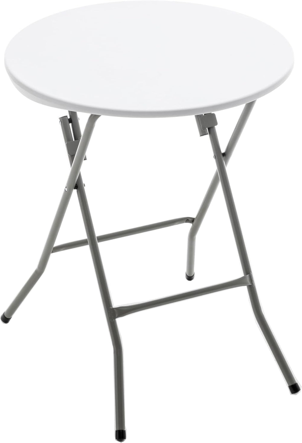 BTEXPERT Set of 3, White 24" Round Plastic Folding Table Commercial Port...