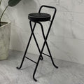 Folding Stool, Metal Bar Stools, Island Chairs 32", Padded Folding Chairs, Tall Bar Stools for Kitchen Counter, Bar, Garage, Workshop