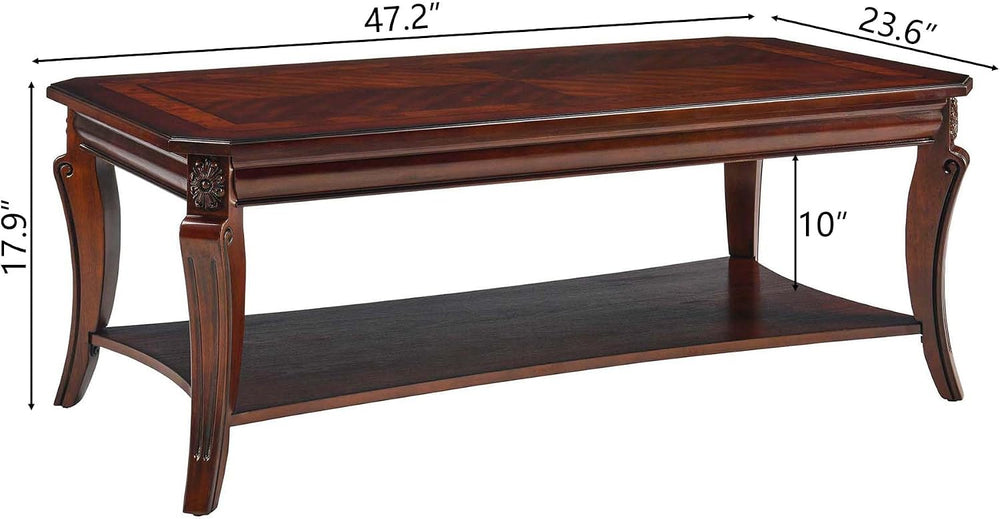 Living Room Tables Set of 3- One Coffee Table and Two End Tables with Storage...