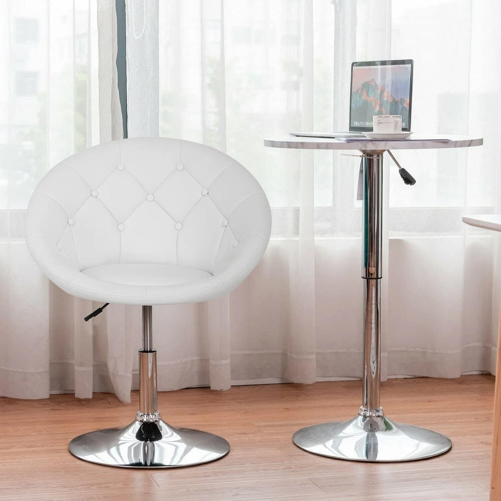 PayLessHere Living Room Vanity Chair Makeup Chair Swivel Accent Chair Round B...