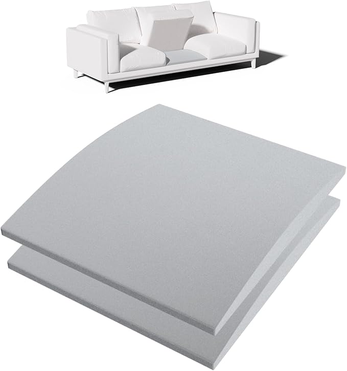 Couch Cushion Support for Sagging Seat – 2 Pack 20x20x2 Inch Sofa Cushion Board Saver & Replacement Insert for Saggy Couch or Chair, Quick No-Tool Install with 40D Memory Foam