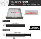 Utoplike 4 pcs Bamboo Kitchen Drawer Dividers Large, Adjustable Black Drawer Organizers, Spring Loaded, Works in Kitchen, Dresser, Bathroom, Bedroom, Drawer, Desk, 2.4" H