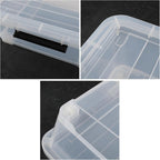 3 Packs 40 L Plastic Underbed Storage Containers with Lids, Clear Latching Bin Box with wheels