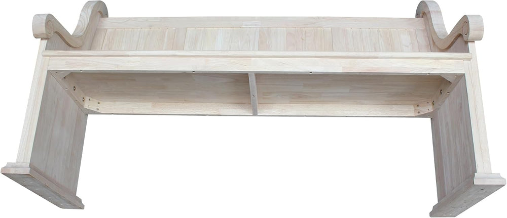 IC International Concepts, Sanctuary Bench, Solid Real Wood, Sturdy Parawood,...
