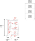 Geelife 30" High 4-Tier Ladder Shelf Organizer for Bathroom, Side Table, Living Room in Black, Particle Board