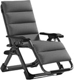 Gravity Reclining Chair, Outdoor Patio Recliner, Adjustable Backrest, Indoor Lounge for Backyard,(E)