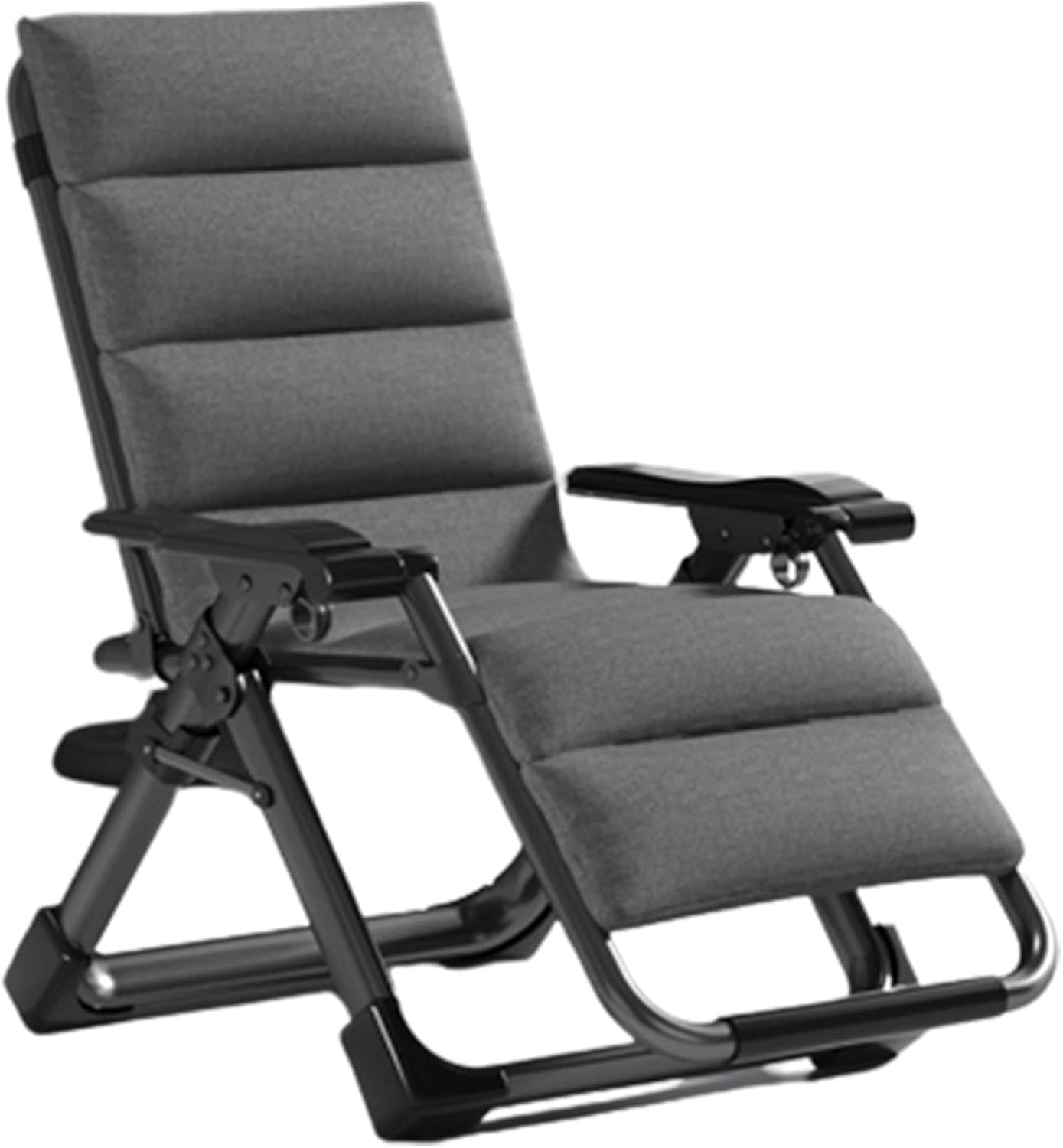 Gravity Reclining Chair, Outdoor Patio Recliner, Adjustable Backrest, Indoor Lounge for Backyard,(E)