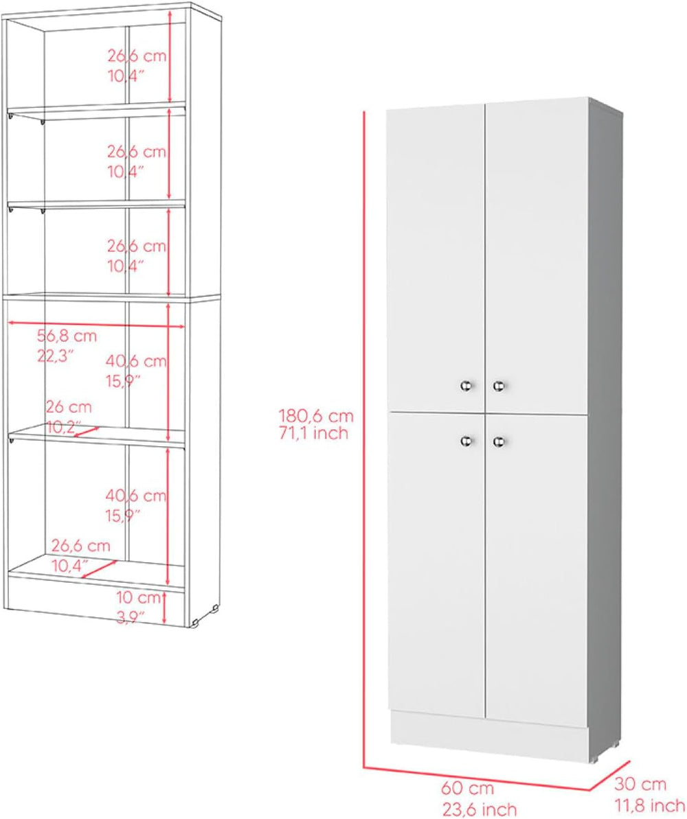 Pantry Cabinet Coahoma, Kitchen, White