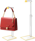 Acrylic Handbag Display Stand, 2Pack Adjustable Purse Holder Clear Handbag Table Hanger Rack Purse Hanger Stand for Home Closet Store Boutique Counter