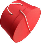Sarah's Hat Boxes Classic Coral Hat Box – 16.75" x 8.5" (Dia. x Ht.) Handmade in USA – Odorless Non-Toxic Adhesive, Cording Handle – Premium Storage for Hats & Accessories