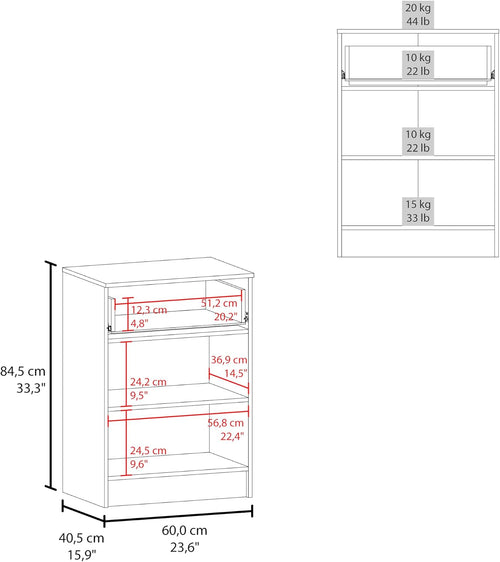 23.6" D*15.9" W*33.5" H Freestanding Kitchen Pantry with Dawer & Shelf, Double Door, Rectangular Storage Cabinet, Traditional, for Living Room, Dining Room, Wenge