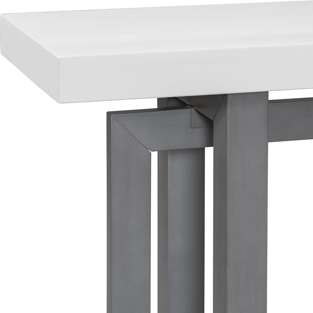 Contemporary Console Table with Wood Top, 59" Wood Extra Long Entryway T...