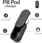 Magnetic Keychain Pill Holder 3-Pack - Compact, Durable, Lightweight with Sleek Minimalist Design - Secure, Discrete, Portable Pill Holder Keychain (Luxe 3-Pack)