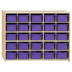 Contender 25 Cubbies Kids Storage Organizer, Toddler Friendly Natural Birch Wooden Cabinet for Books, Art, Craft Supplies, Greengaurd Gold Certified - Made in U.S.A.