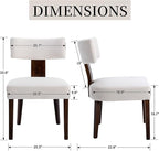 Dining Chairs Set of 4 Modern Dining Chair with Wood Legs, Upholstered Velvet Dining Chairs for Dining Room, Kitchen, Vanity, Living Room, Cream