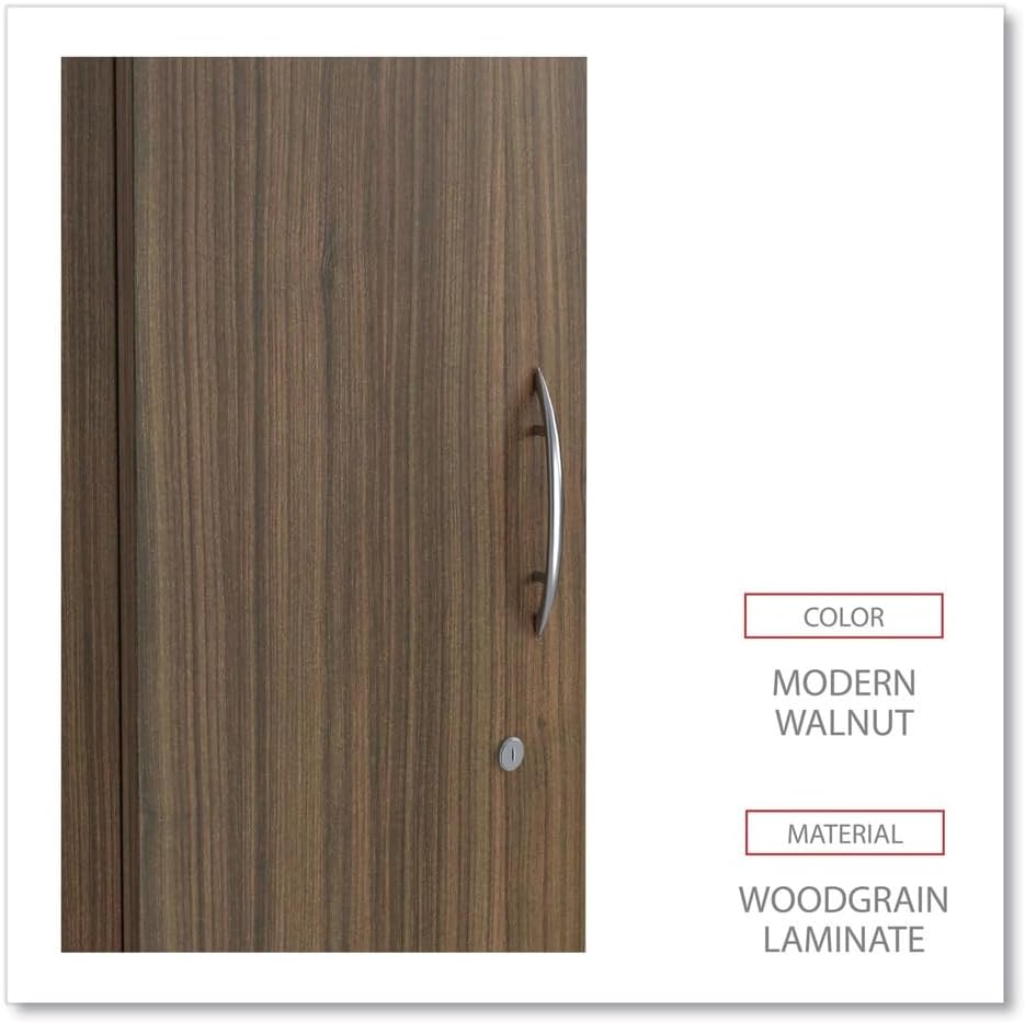 Alera Alera Valencia Series Wardrobe, 11.88w x 22.78d x 65h, Modern Walnut