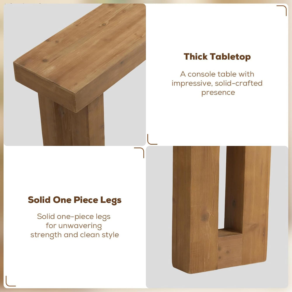 HOKYHOKY Solid Wood Entryway Table, 70-Inch Long Farmhouse Console Tables | R...