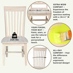 IC International Concepts Set of 2 Tall Mission Chairs Real/Solid Parawood, Kitchen/Dining/Accent, 18.1"W x 22.05"D x 40.16"H, 225 Lbs Wt. Capacity, DIY, Stain/Paint in Any Color, Unfinished