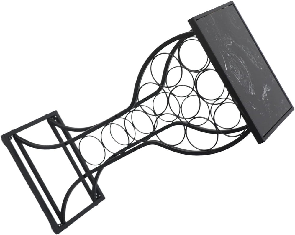 Mingzhe Metal Wine Holder with Elegant Marble Top for Wine Storage, Holds 11 ...