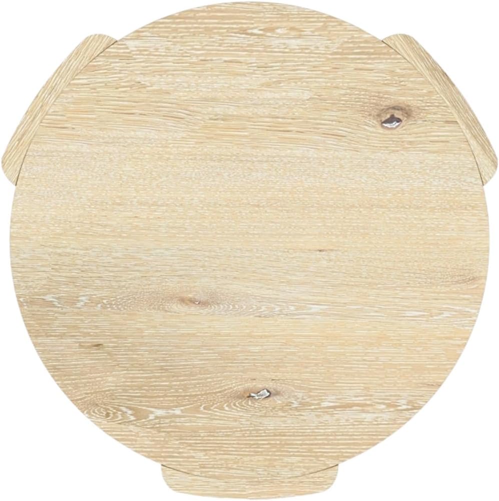 Alpine Furniture Sloane 20 in. W Round Wood End Table in Natural Driftwood