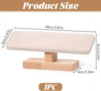 Wooden Watch Display Stand Wood T-Bar Bracelet Display Stand Jewelry Organizer Holder with Faux Suede Surface for Watches, Bangles, Scrunchies, Home Use, Retail Displays Selling 7.6x1.9x3.5inch