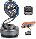 2026 Upgraded 360° Nano Gel Vacuum Magnetic Car Phone Holder,Reinforced Ultra Suction Cup Pocket Size Foldable Phone Mount for Dashboard/Gym/Mirror MagSafe iPhone Air 17 16 15 14 13 12 Pro Max (Black)
