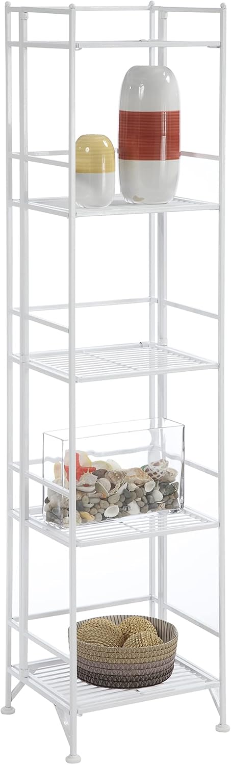 Convenience Concepts Xtra Storage Shelves - 5-Tier Folding Metal Storage Shel...