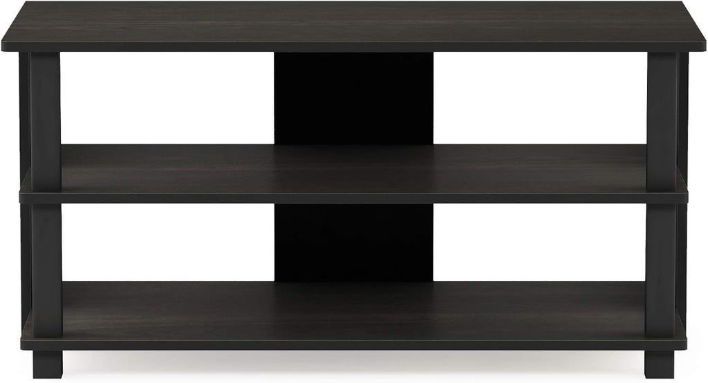 Furinno Turn-N-Tube Shoe Rack, 3-Tier Shoe Organizer, Shoe Storage with Compact Open Shelves, 15.5 x 31.5 x 15.7, for Closet Entryway, Office, Garage, Espresso/Black